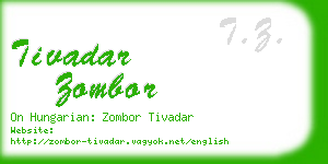 tivadar zombor business card